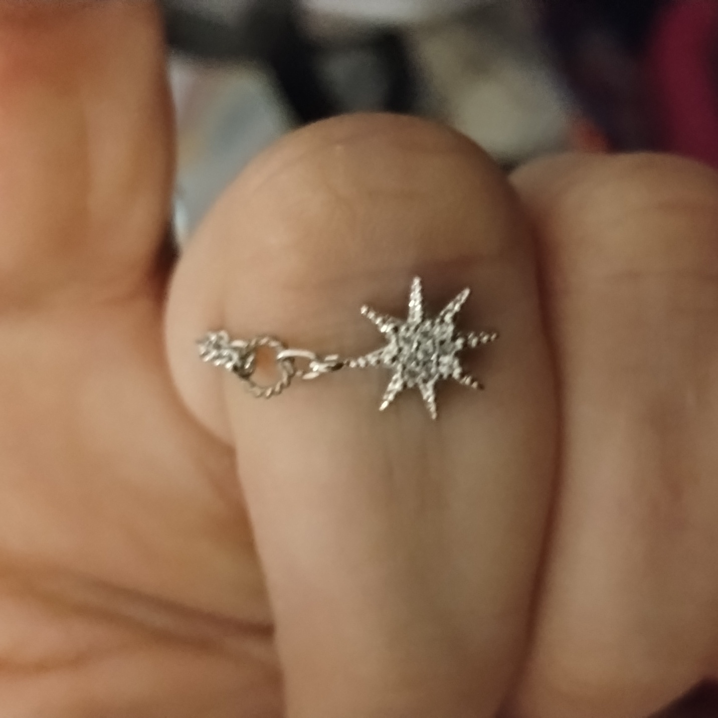 Pave Diamond Star Charm